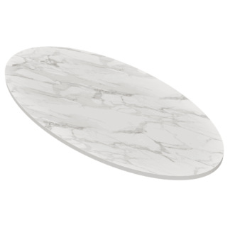 Marmor Weiß Oval